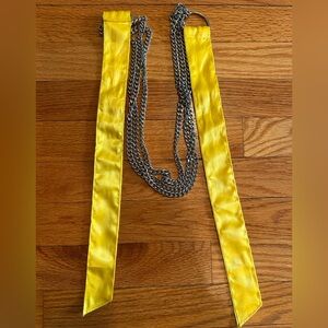 BR chain and satin belt/necklace